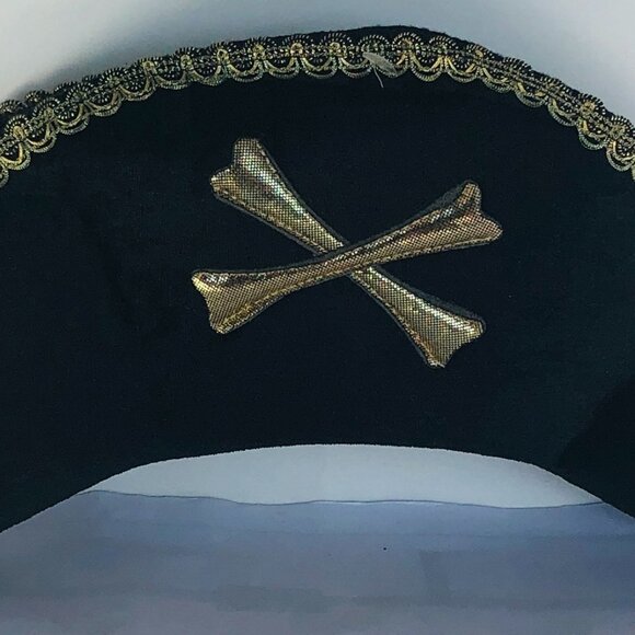 New w/Tag-Great Pretenders Pirate Captain Hook Hat Black (Hat only) - Picture 7 of 12